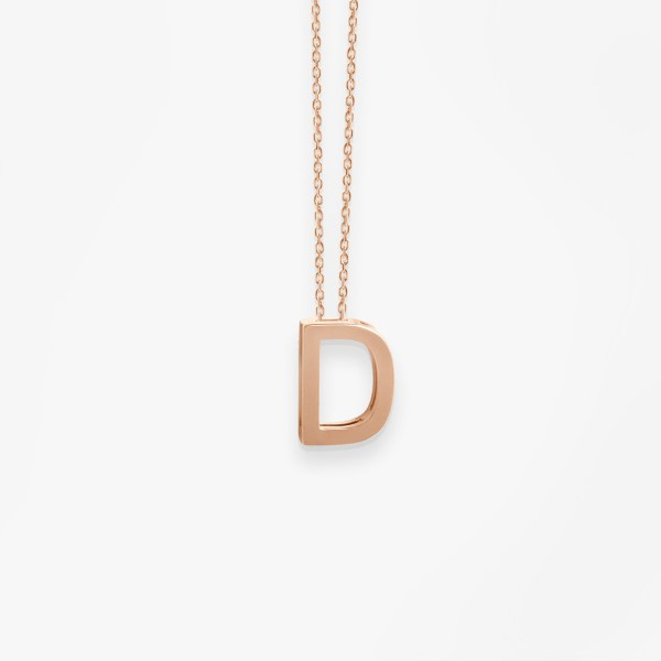 Collier Vanrycke ABÉCÉDAIRE "D" Or rose 18k