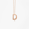 Collier Vanrycke ABÉCÉDAIRE "D" Diamant Or rose 18k