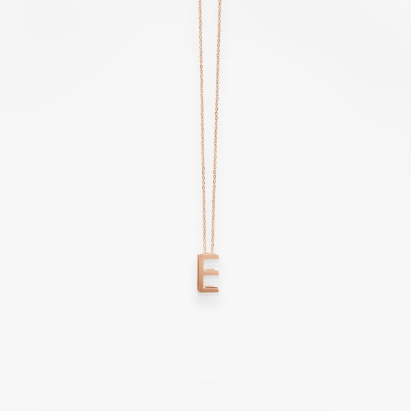 Collier Vanrycke ABÉCÉDAIRE "E" Or rose 18k