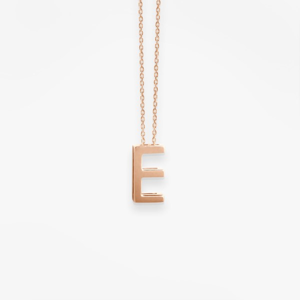 Collier Vanrycke ABÉCÉDAIRE "E" Or rose 18k