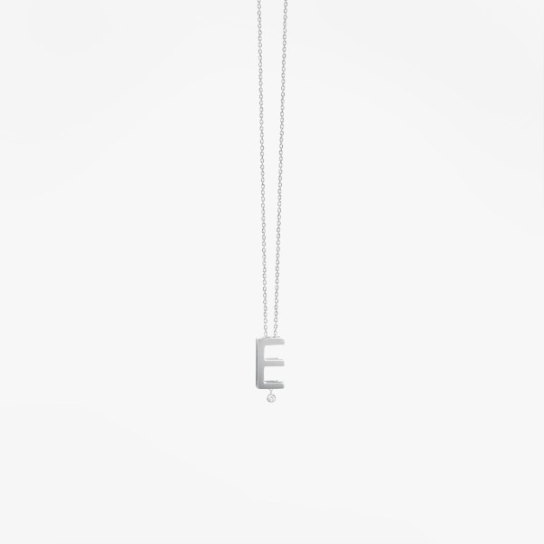 Collier Vanrycke ABÉCÉDAIRE "E" Diamant Or rose 18k