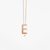 Collier Vanrycke ABÉCÉDAIRE "E" Diamant Or rose 18k