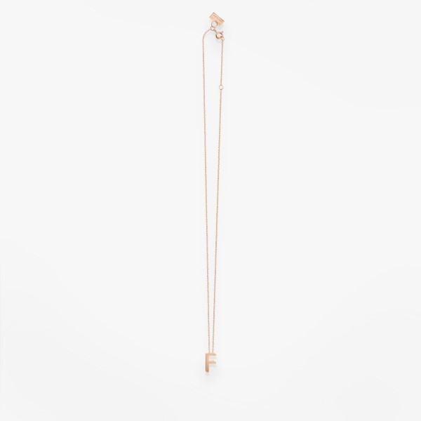 Collier Vanrycke ABÉCÉDAIRE "F" Or rose 18k