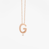 Collier Vanrycke ABÉCÉDAIRE "G" Diamant Or rose 18k