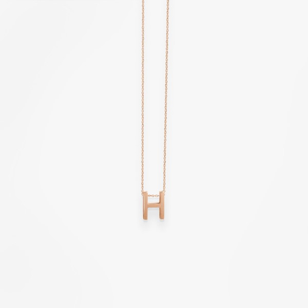 Collier Vanrycke ABÉCÉDAIRE "H" Or rose 18k