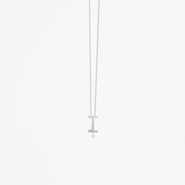 Collier Vanrycke ABÉCÉDAIRE "I" Diamant Or blanc 18k