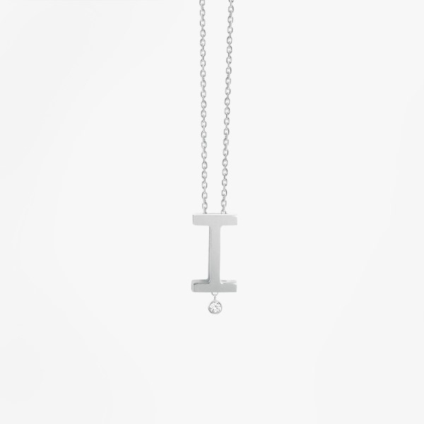 Collier Vanrycke ABÉCÉDAIRE "I" Diamant Or blanc 18k