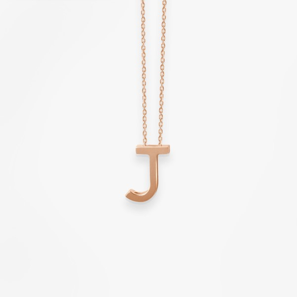 Collier Vanrycke ABÉCÉDAIRE "J" Or rose 18k