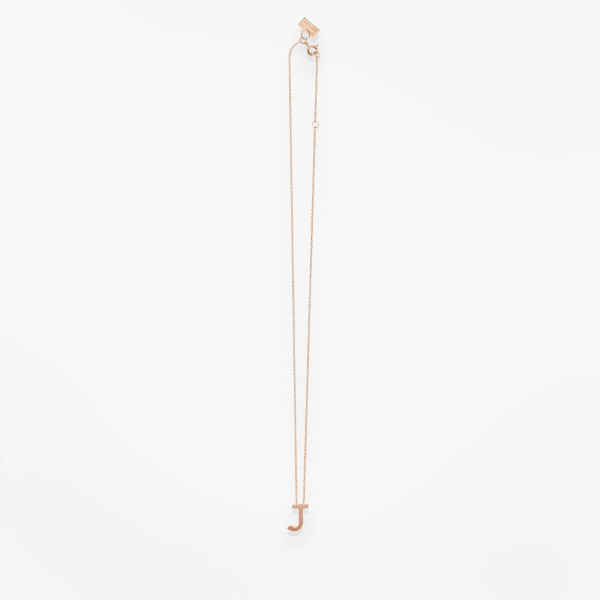 Collier Vanrycke ABÉCÉDAIRE "J" Or rose 18k