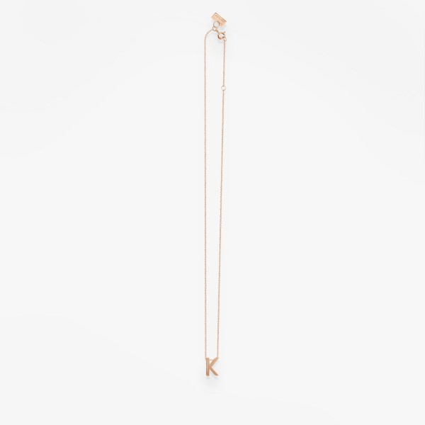 Collier Vanrycke ABÉCÉDAIRE "K" Or rose 18k