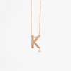 Collier Vanrycke ABÉCÉDAIRE "K" Diamant Or rose 18k