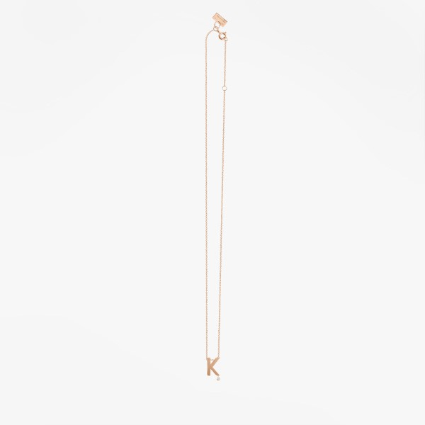 Collier Vanrycke ABÉCÉDAIRE "K" Diamant Or rose 18k