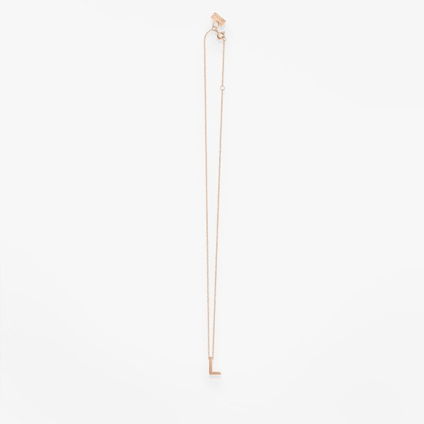 Collier Vanrycke ABÉCÉDAIRE "L" Or rose 18k