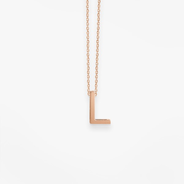 Collier Vanrycke ABÉCÉDAIRE "L" Or rose 18k