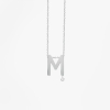 Collier Vanrycke ABÉCÉDAIRE "M" Diamant Or blanc 18k