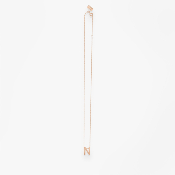 Collier Vanrycke ABÉCÉDAIRE "N" Or rose 18k