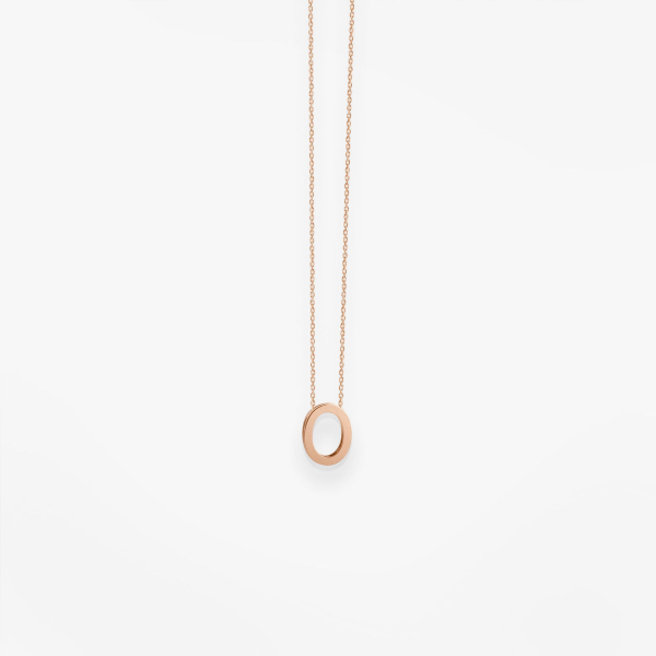 Collier Vanrycke ABÉCÉDAIRE "O" Or rose 18k