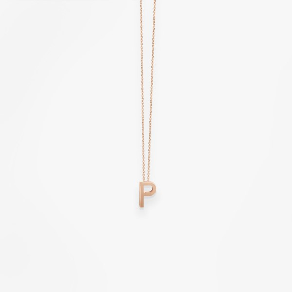 Collier Vanrycke ABÉCÉDAIRE "P" Or rose 18k