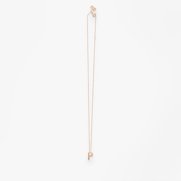 Collier Vanrycke ABÉCÉDAIRE "P" Or rose 18k