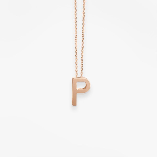 Collier Vanrycke ABÉCÉDAIRE "P" Or rose 18k