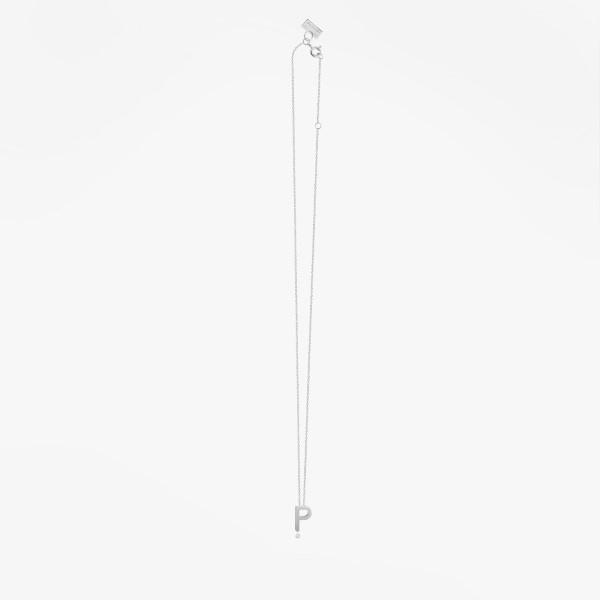 Collier Vanrycke ABÉCÉDAIRE "P" Diamant Or blanc 18k