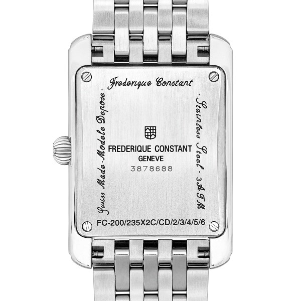 Montre Frederique Constant Classics Carrée Petite Seconde Bracelet Acier