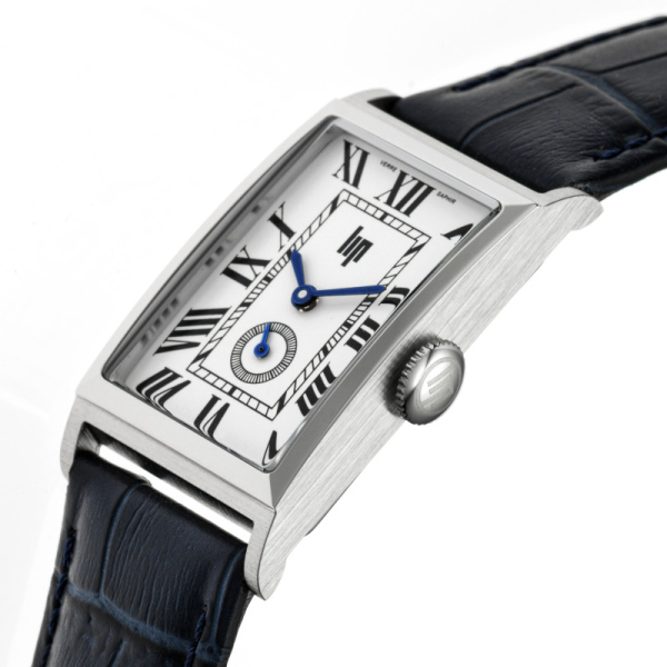 Montre Lip Churchill T18 Cadran Ivoire Bracelet Cuir Bleu