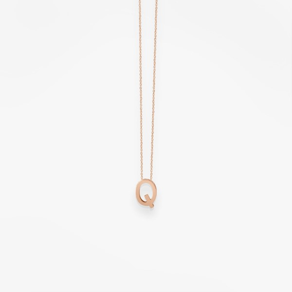 Collier Vanrycke ABÉCÉDAIRE "Q" Or rose 18k