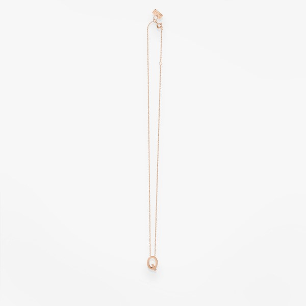 Collier Vanrycke ABÉCÉDAIRE "Q" Or rose 18k