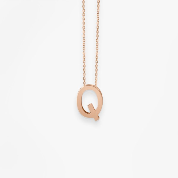 Collier Vanrycke ABÉCÉDAIRE "Q" Or rose 18k