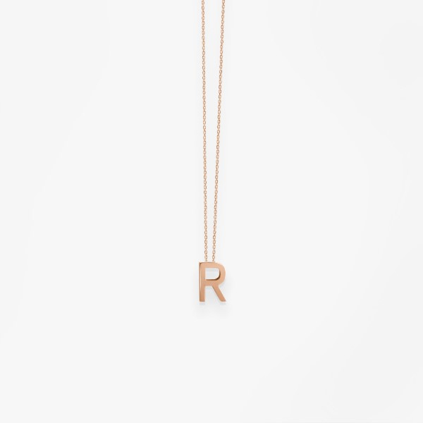 Collier Vanrycke ABÉCÉDAIRE "R" Or rose 18k