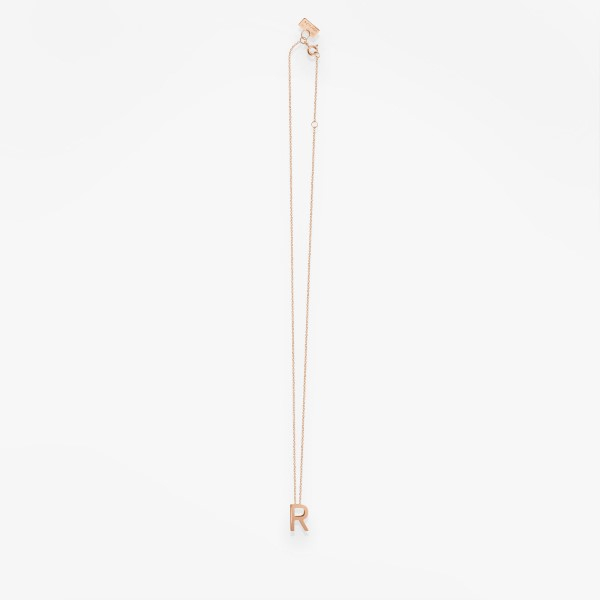 Collier Vanrycke ABÉCÉDAIRE "R" Or rose 18k