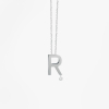 Collier Vanrycke ABÉCÉDAIRE "R" Diamant Or blanc 18k