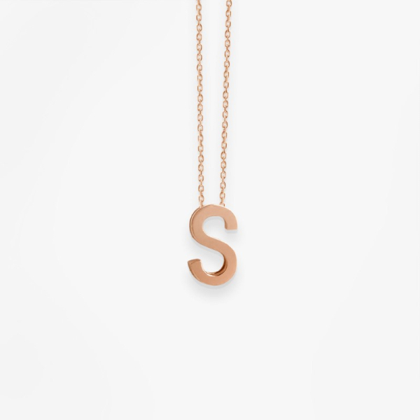 Collier Vanrycke ABÉCÉDAIRE "S" Or rose 18k