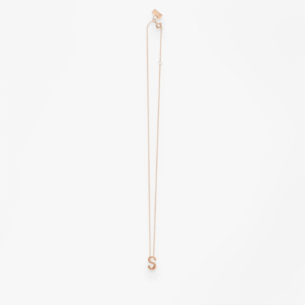 Collier Vanrycke ABÉCÉDAIRE "S" Or rose 18k