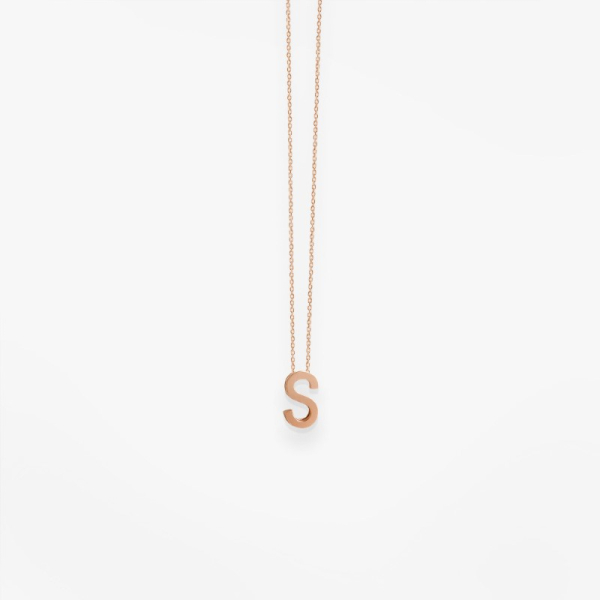 Collier Vanrycke ABÉCÉDAIRE "S" Or rose 18k