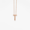 Collier Vanrycke ABÉCÉDAIRE "T" Or rose 18k