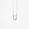 Collier Vanrycke ABÉCÉDAIRE "U" Diamant Or blanc 18k