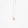 Collier Vanrycke ABÉCÉDAIRE "U" Diamant Or rose 18k