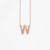 Collier Vanrycke ABÉCÉDAIRE "W" Or rose 18k