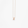 Collier Vanrycke ABÉCÉDAIRE "X" Or rose 18k