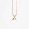 Collier Vanrycke ABÉCÉDAIRE "X" Diamant Or rose 18k