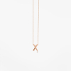 Collier Vanrycke ABÉCÉDAIRE "X" Diamant Or rose 18k