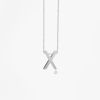 Collier Vanrycke ABÉCÉDAIRE "X" Diamant Or blanc 18k