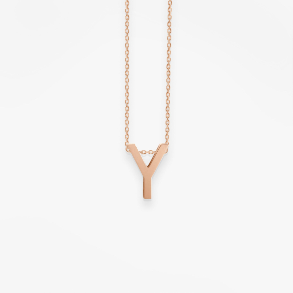 Collier Vanrycke ABÉCÉDAIRE "Y" Or rose 18k