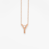 Collier Vanrycke ABÉCÉDAIRE "Y" Or rose 18k