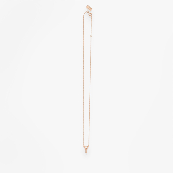 Collier Vanrycke ABÉCÉDAIRE "Y" Or rose 18k