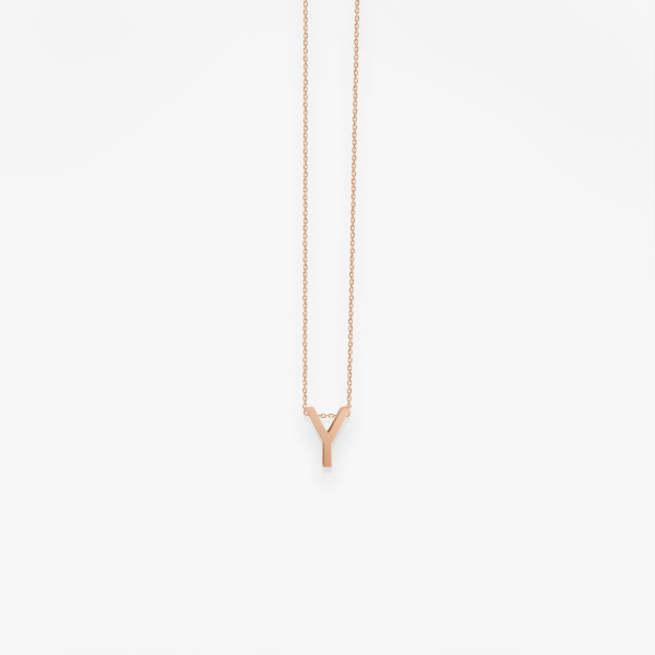 Collier Vanrycke ABÉCÉDAIRE "Y" Or rose 18k