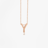 Collier Vanrycke ABÉCÉDAIRE "Y" Diamant Or rose 18k