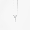 Collier Vanrycke ABÉCÉDAIRE "Y" Diamant Or blanc 18k